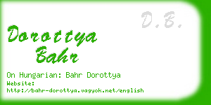 dorottya bahr business card